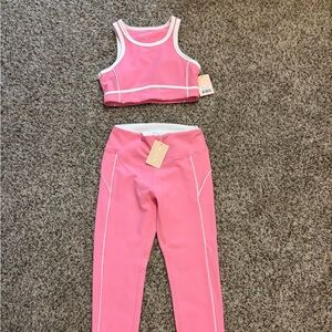 Pink Women's Leggings Set